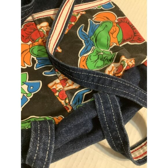 Vintage Teenage Mutant Ninja Turtles Denim Backpack 1991 - 16’’X13’’. Fabrini - Picture 6 of 16